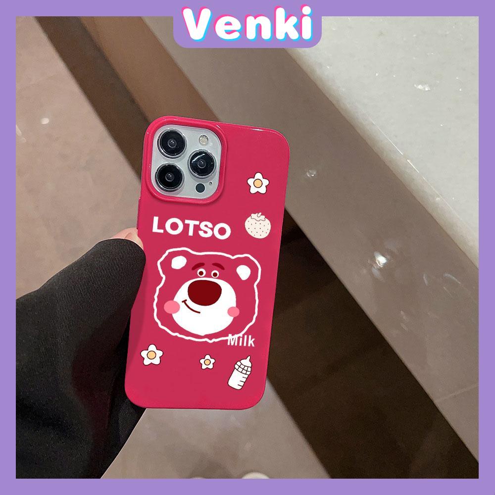 Case for iPhone 11 Soft TPU Glossy Rose Red Candy Case Cute Cartoon Bear Camera Protection Shockproof For iPhone 14 13 12 11 Pro Max 7 8 Plus X XR