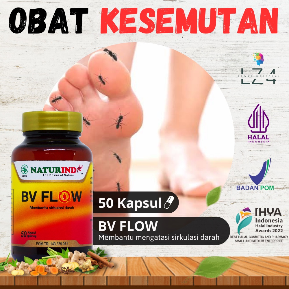 Naturindo Bv Flow Obat Kesemutan Kebas kram Bv Flow Tangan Kaki