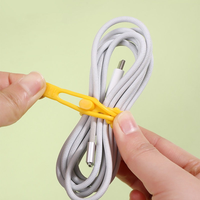 3pcs Organizer Kabel Data Kreatif Tahan Lama Multifungsi Dapat Digunakan Kembali Manajer Kabel Silikon Lembut Kompak Berkualitas Tinggi