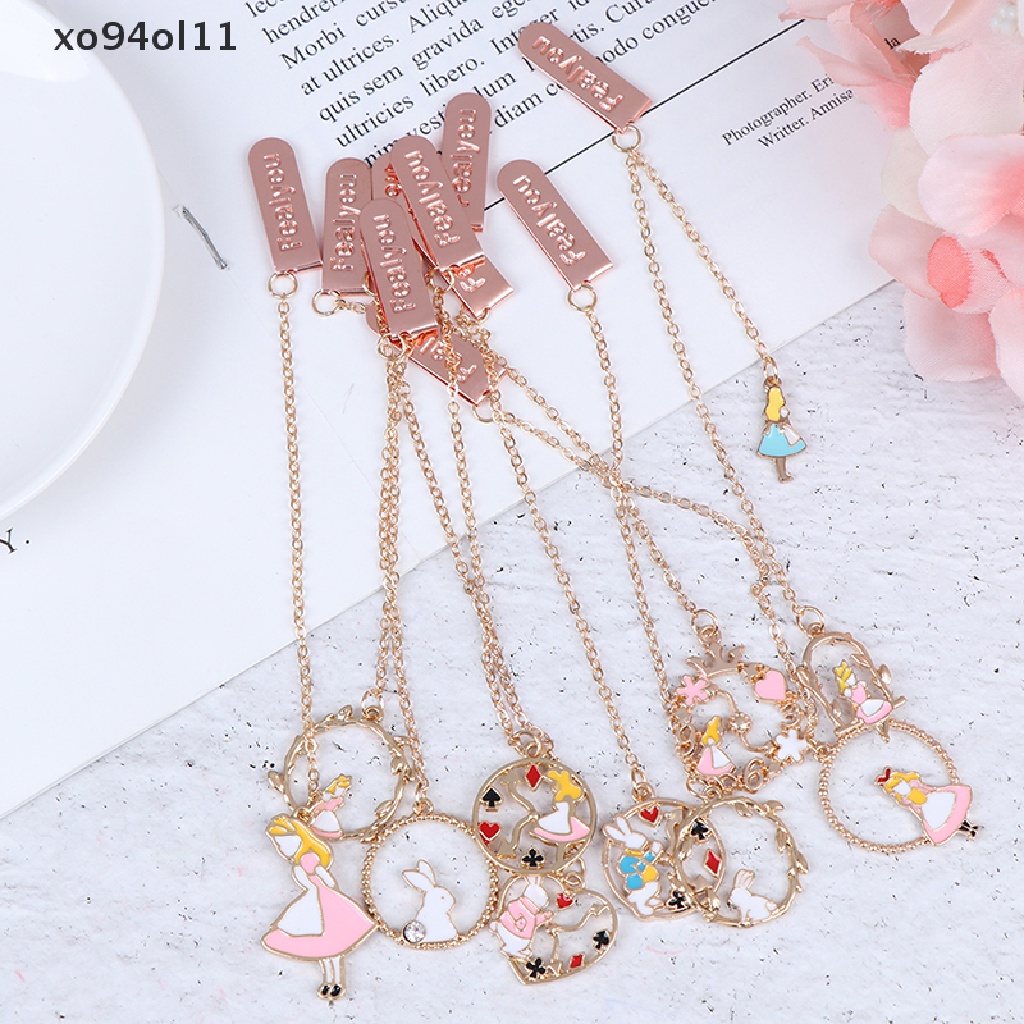 Xo 1PC Rabbit Bookmark Liontin Penanda Buku Metal Bookmark Perlengkapan Kantor Sekolah OL