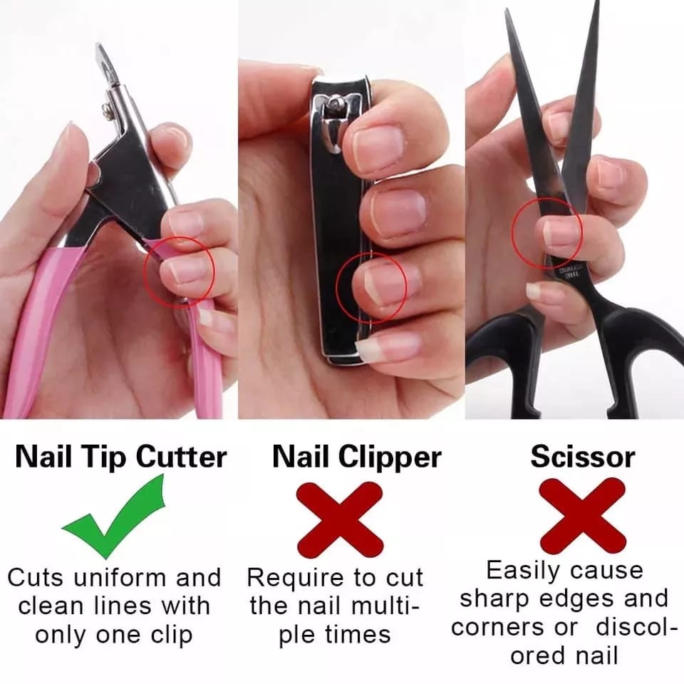 Edge Clipper Cutter Gunting Kuku Palsu Soligen Stainless Steel Bentuk U/Nail Art Tools Clipper S847 Bagus