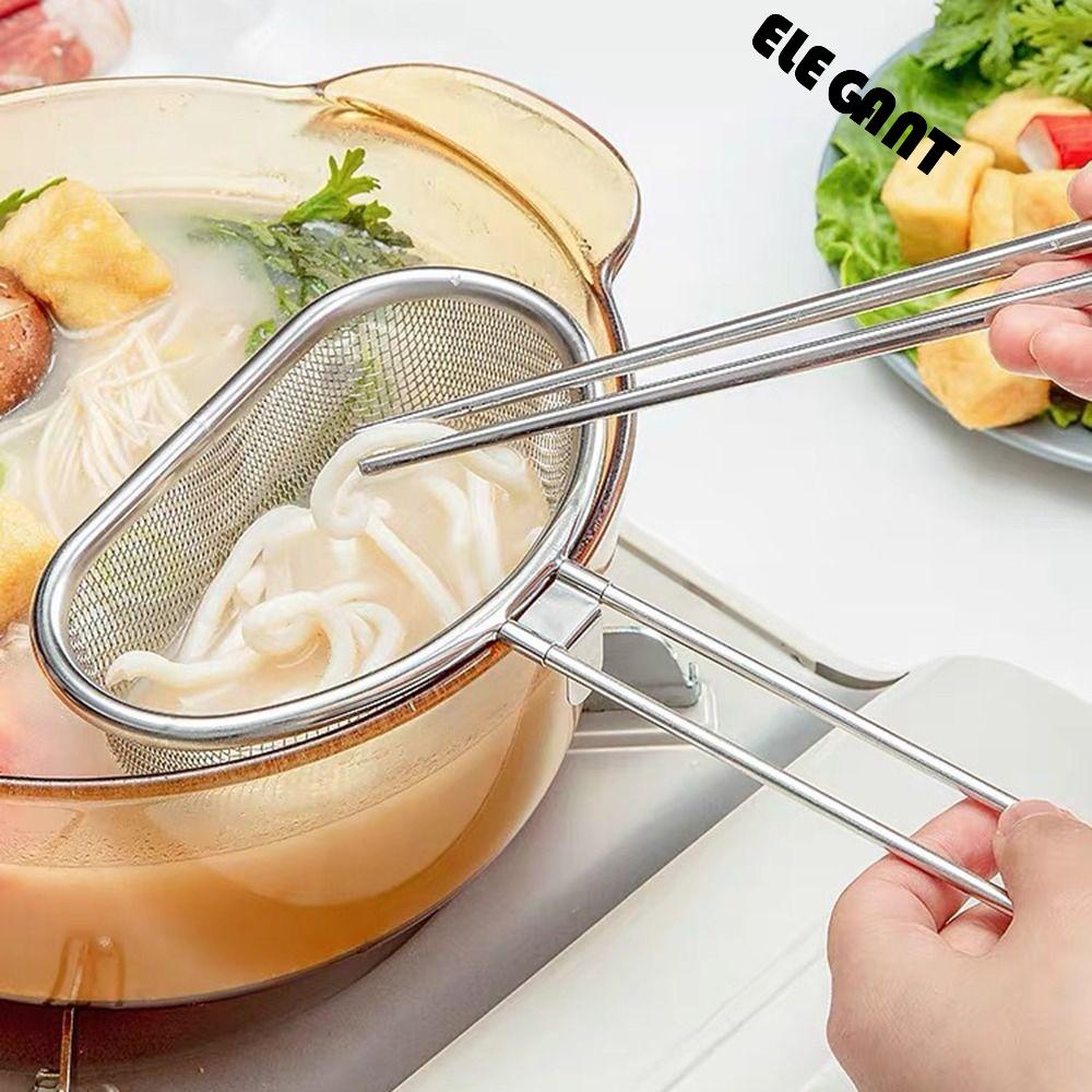 [Elegan] Slotted Spoon Cooking Home French Fries Fry Basket Mesh Net Hot Pot Saringan Makanan