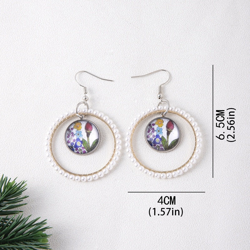 Fashion S925 Jarum Korea Anting Temperamen Baru Cincin Kecil Geometris Cinta Hati Mutiara Gadis Manis Anting