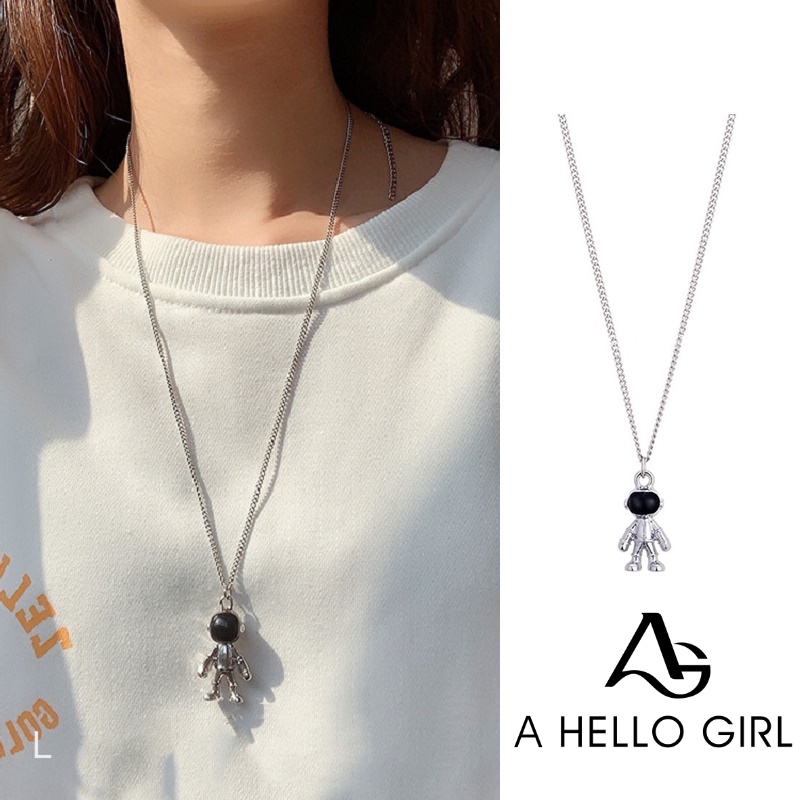 Kalung Rantai Sweater dengan Liontin Astronot Astronot untuk Pria / Wanita