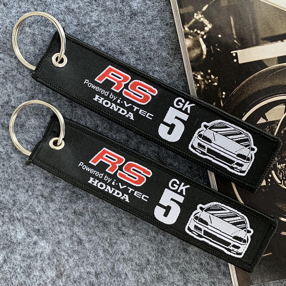 2pcs KeyTag Mobil Bordir Gantungan Kunci MUGEN Fujiwara Tahu Toko Kunci Mobil Ransel Gantungan Kunci Lencana Baju Hias Liontin Aksesoris Hadiah Untuk HONDA TOYOTA