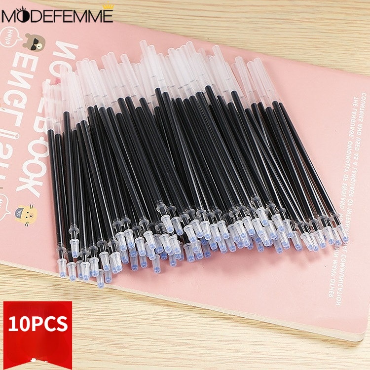 Alat Tulis Kantor Tanda Tangan Batang Tinta Hitam Perlengkapan Menulis Kantor Sekolah Gel Pen Refill Tergantikan Ballpoint Pen Isi Ulang 10PCS 0.5MM Medium Nib Ball Point Pen Refill