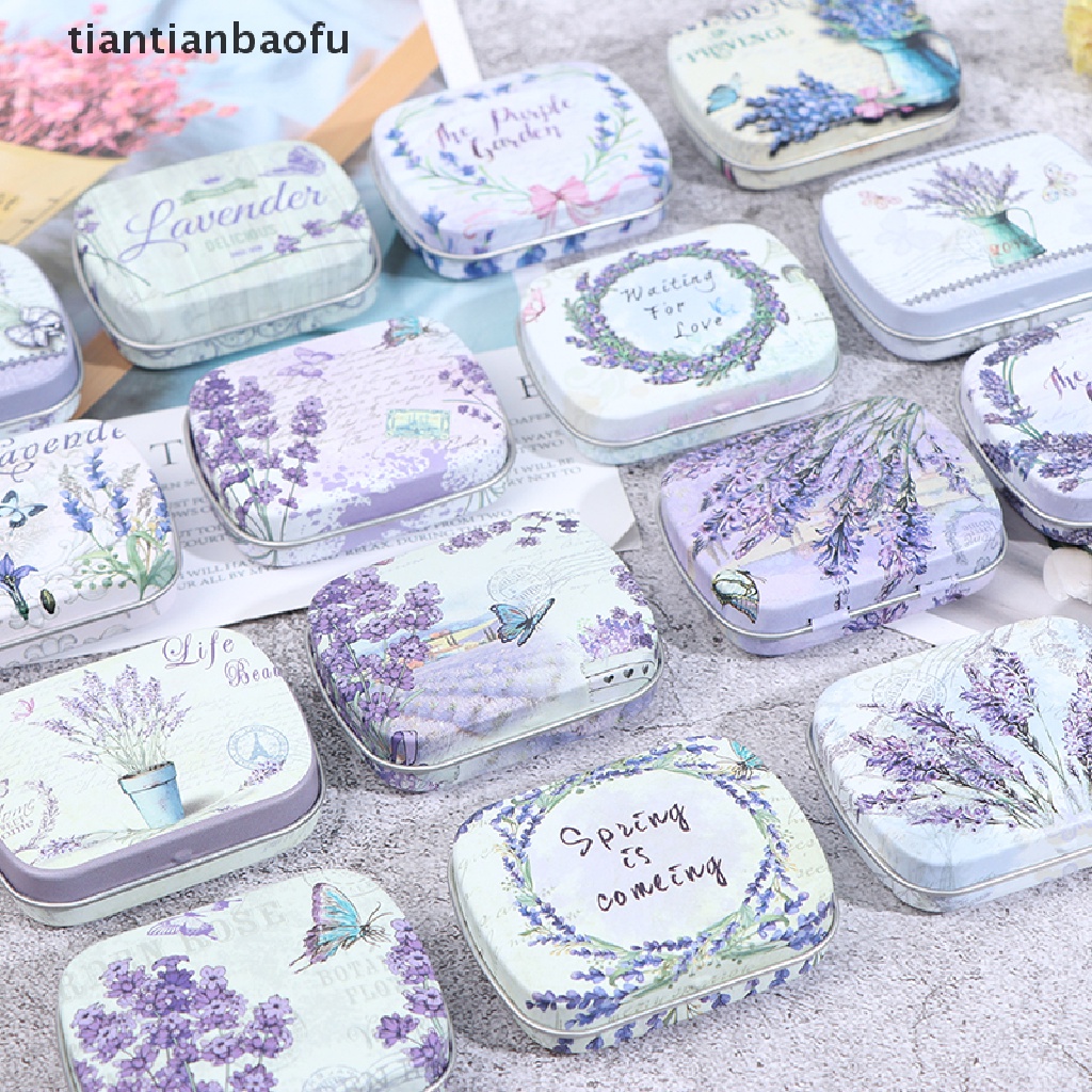 [tiantianbaofu] Lavender mini Box Sealed jar packing Kotak Perhiasan candy Box Coin Box Butik