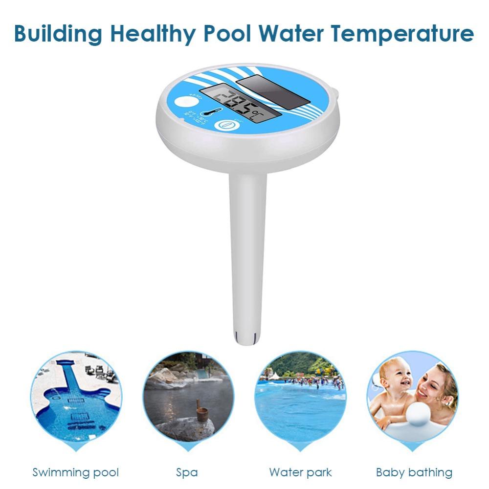 Lanfy Floating Thermomete LCD Display Bak Air Panas Kolam Pengukur Suhu Sensor Suhu Pengukur Meter Mandi Kolam Renang Thermomete