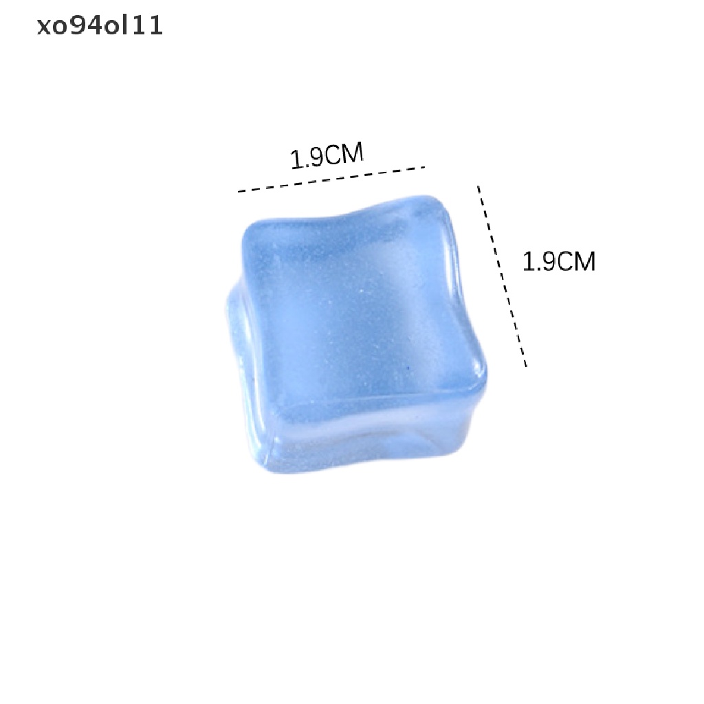 Xo 10Pcs Warna-Warni Simulasi Es Batu Resin Ornamen Buatan Tangan DIY Miniatur Patung Kecil Aksesoris OL