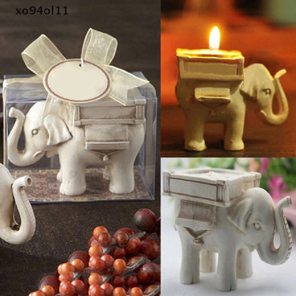 Xo Retro Elephant Tea Light Holder Dekorasi Rumah Party Favor Decor OL