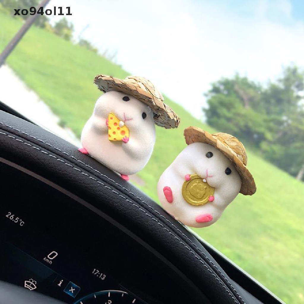 Xo 1Pc Hiasan Mobil Hamster Perlengkapan Dekorasi Konsol Tengah Jendela OL