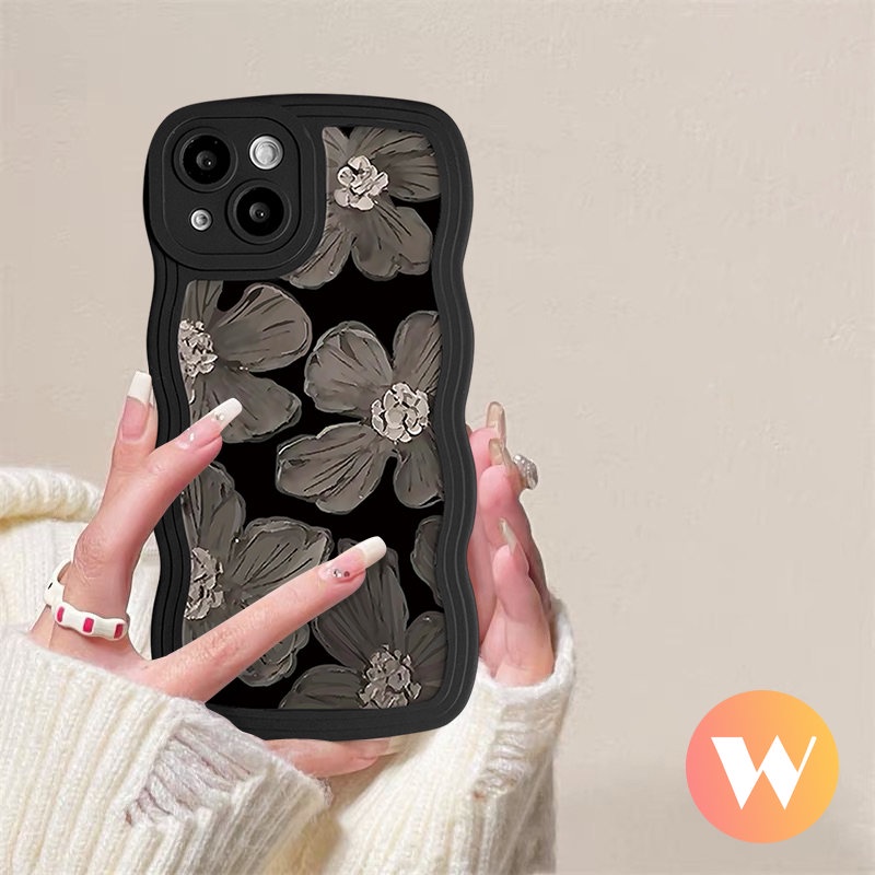 Retro Floral Wavy Edge Case For Infinix Hot 20s 8 11s 10s 12i 10Lite 12 Pro 20 9 10 Hot 11 9 10 12 Play Smart 6 5 4 Plus Note 12 G96 10Pro Art Oil Painting Flower Soft Tpu Cover