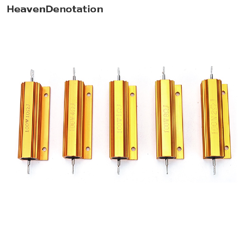 [Pecahan Surga]  1per2 /2 /4 /8 /10 Ohm 100W Watt Shell Power Aluminum Housed Case Wirewound Resistor New HDV