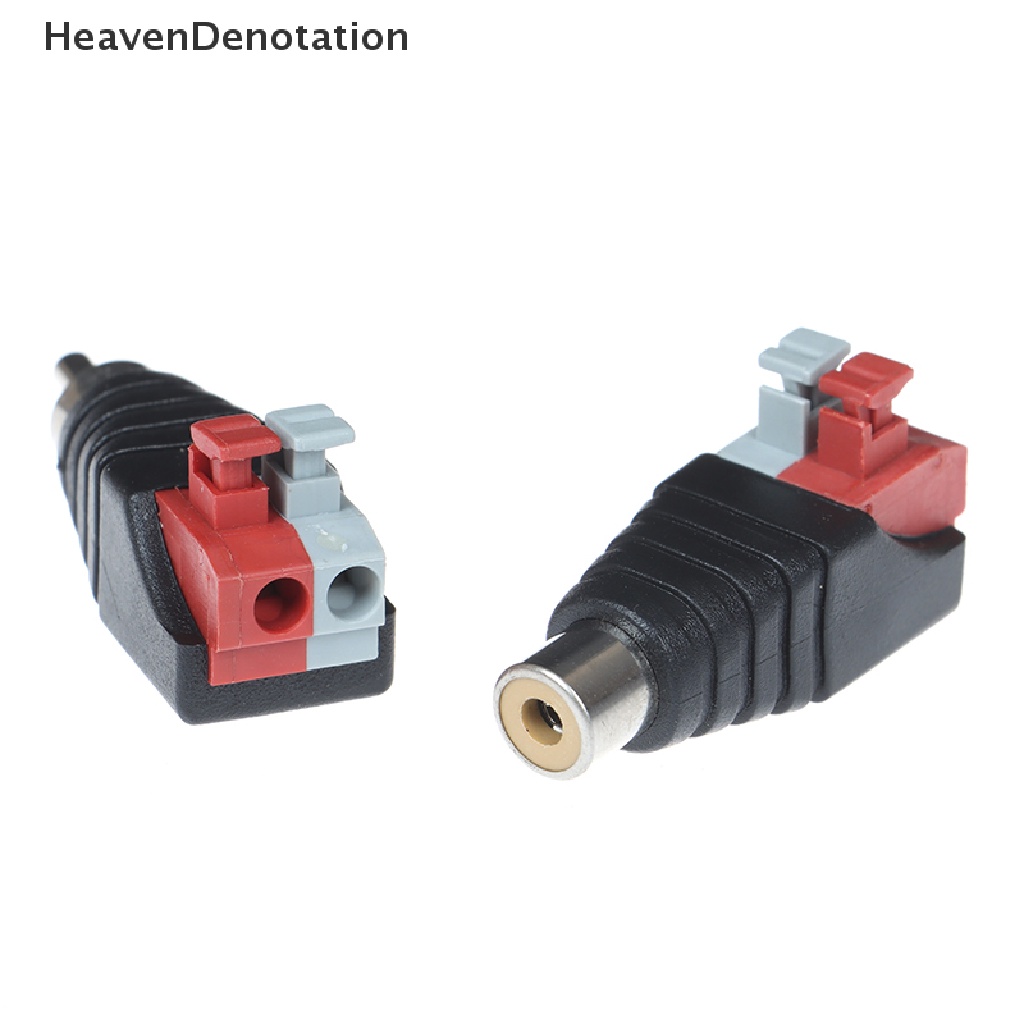 [HeavenDenotation] Kabel Speaker A/V Ke Audio Male Famale RCA Konektor Tekan Plug Terminal HDV