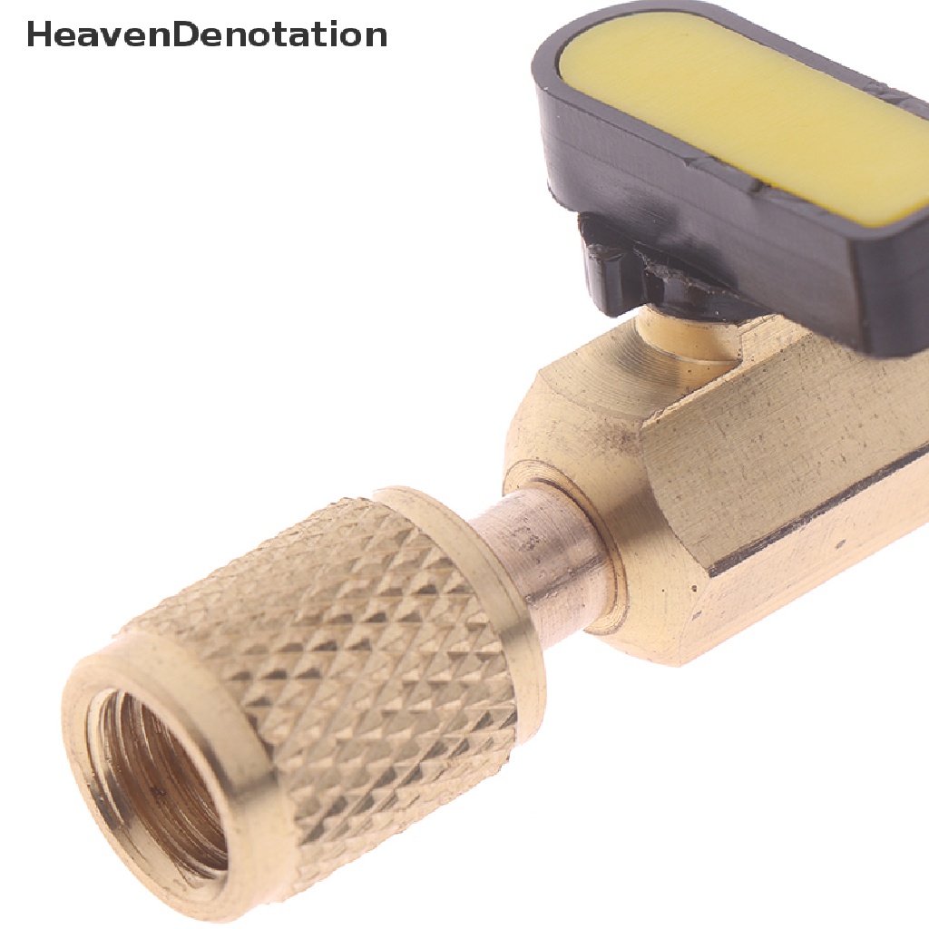 [HeavenDenotation] Ball Valve Lurus 1per4 &quot;Pria Ke1Per4&quot; Female SAE Pengisian AC Untuk R22 Refrigerant HDV