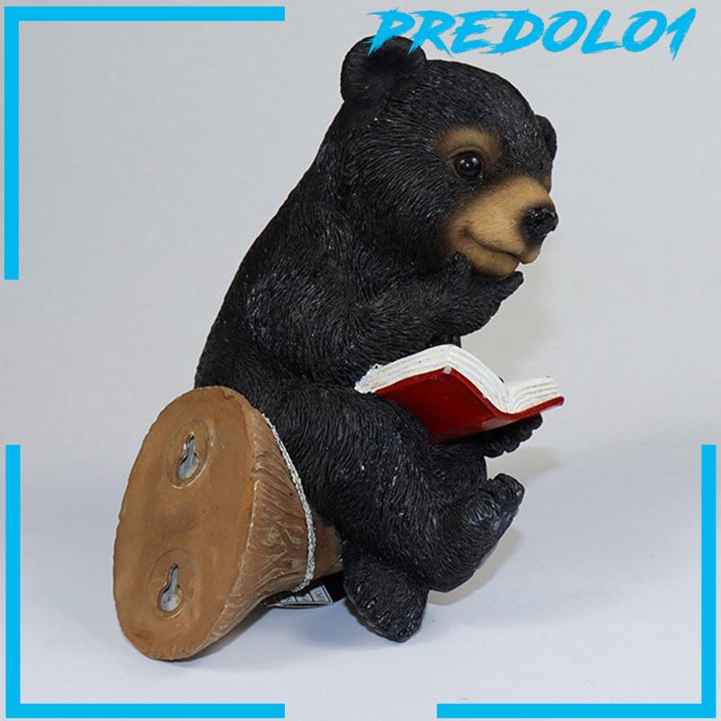 [Predolo1] Taman Black Bear Decor Patung Hadiah Tahan Lama Untuk Balkon Pindah Rumah Outdoor