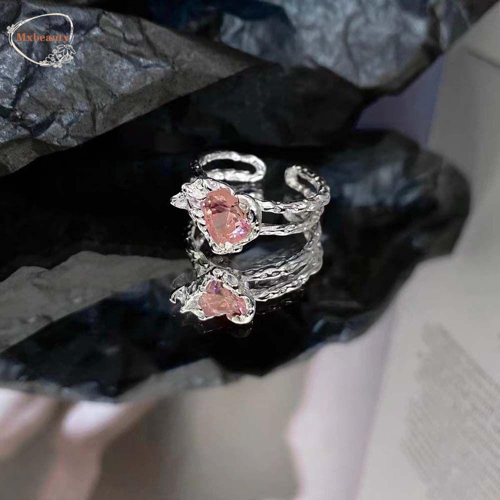 Mxbeauty Wanita Cincin Pesona Kepribadian Pertunangan Pesta Perhiasan Jari Perhiasan Adjustable Geometris Terbuka Ring