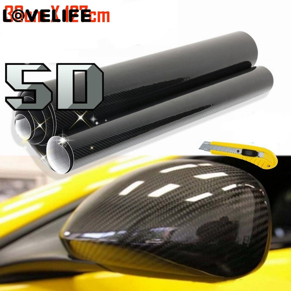 Hot Sale/5D Carbon Fiber Roll Film Sticker Dekorasi Mobil/Fiber Vinyl Wrap Sheet Roll Film Sticker Decal/Dekorasi Mobil