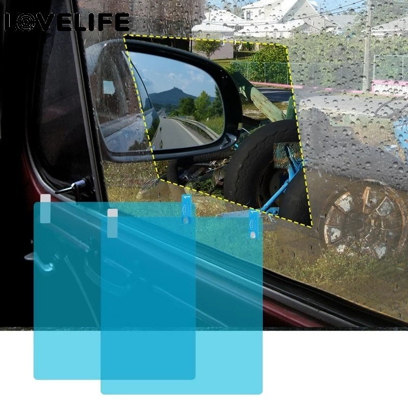 Hot Sale/30 * 100cm Film Tahan Hujan Cermin Mobil DIY/Film Tahan Air Transparan/Universal Mirror Clear Vision Aksesoris