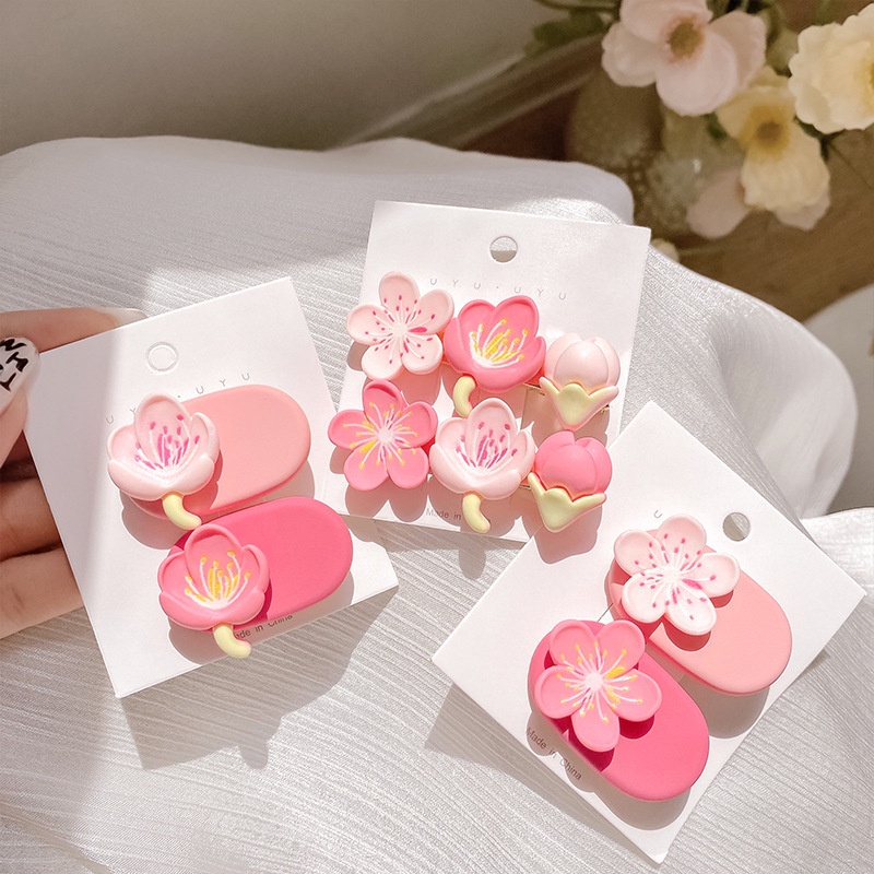 Aksesoris Rambut Geometris Bunga Tulip Fashion Untuk Anak Perempuan