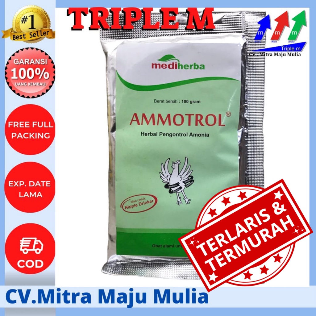 AMMOTROL 100 gr Obat Herbal Penghilang Bau Kotoran Ayam Sapi Babi Semua Hewan