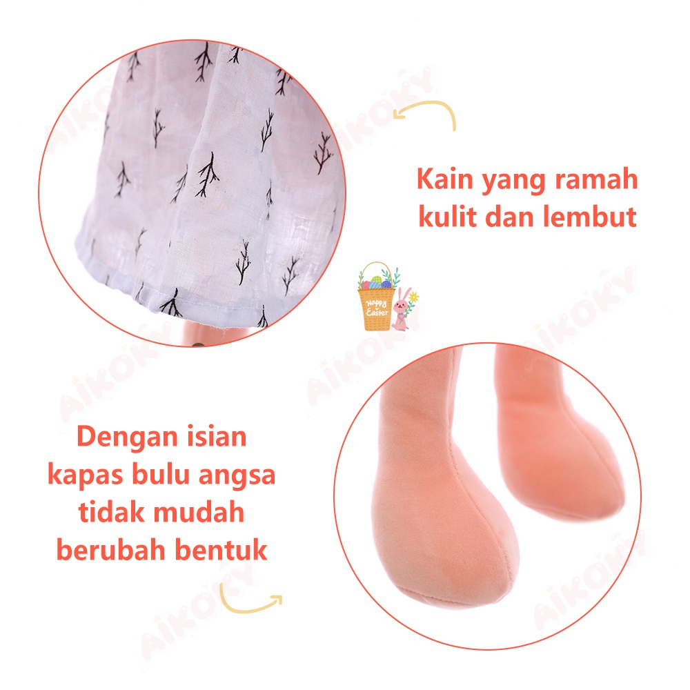 Aikoky Boneka Kelinci Mainan Telinga Panjang Bahan Plush