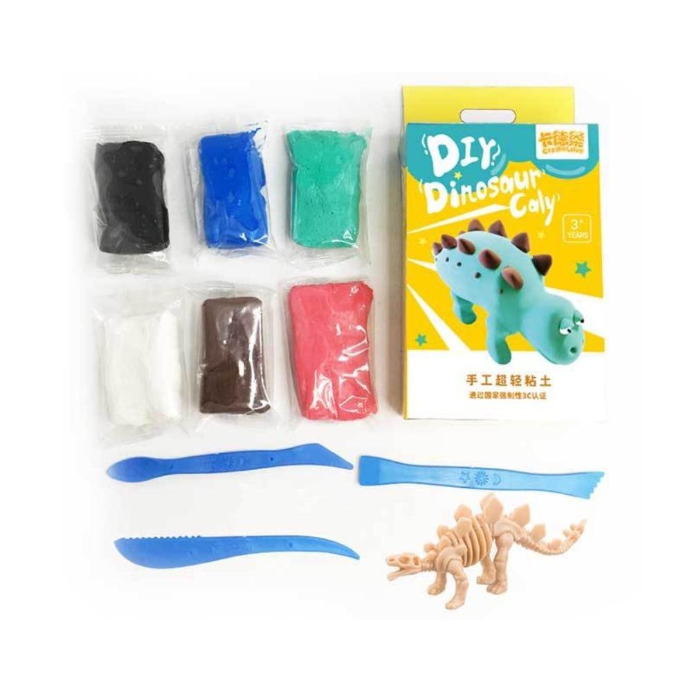 Needway Mainan Tanah Liat Dinosaurus Pendidikan Kreatif Polymer Light Clay Udara Kering Plastisin Super Ringan Diy Karet Lumpur Ultra-Cahaya