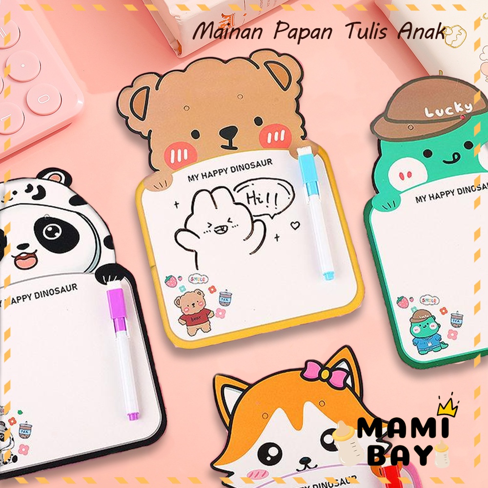 Mamibayi Mainan Papan Tulis White Board Anak Model Lucu Drawing/Writing Tablet