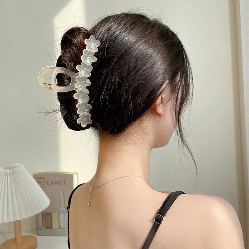 13cm Jepit Rambut Bunga Besar Sederhana Wanita Korea Fashion Piring Jepit Rambut