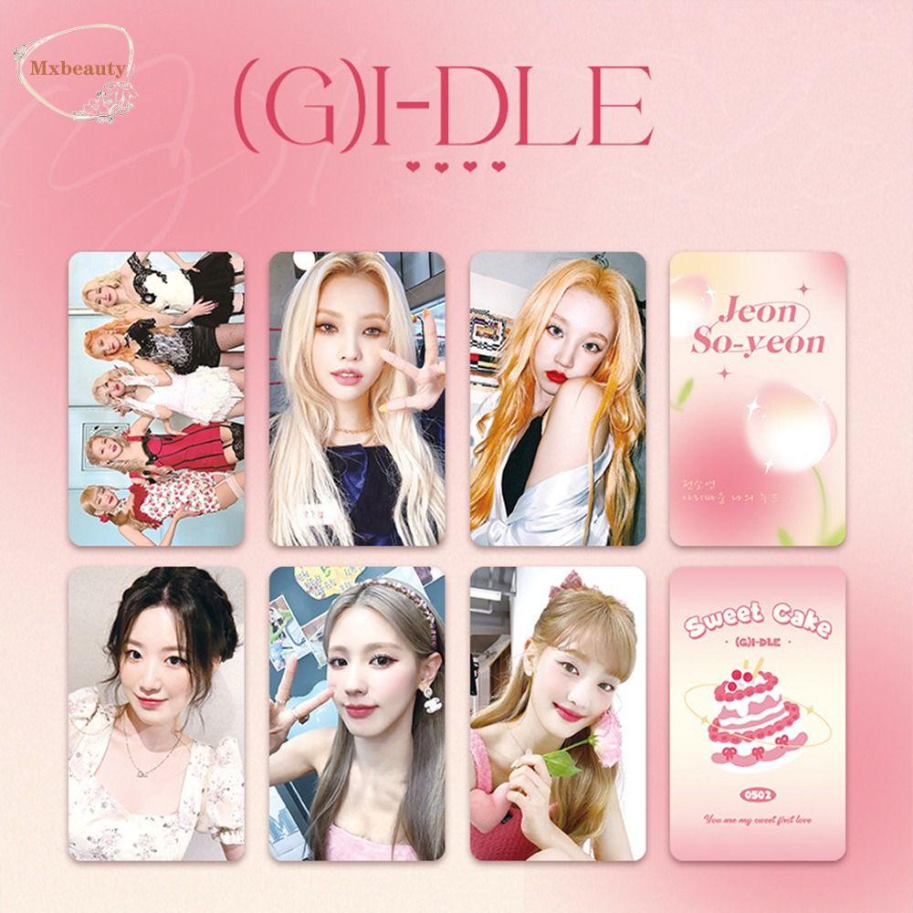 Mxbeauty (G) I-DLE Postcards Fans 6pcs/set Asrama Cetak Foto Album Idola Kamar Tidur Perempuan Grup Kartu