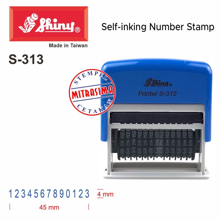 

Stempel Shiny S-313 ( Stempel Nomor 13 digit S313 Tipe S 313 )