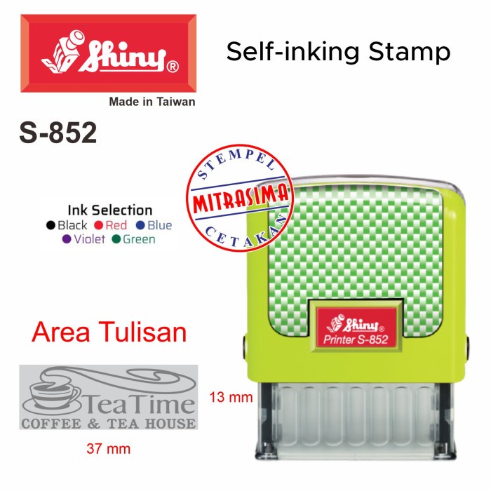 

Stempel Shiny S-852 ( Shiny bentuk persegi S852 Tipe S 852 )