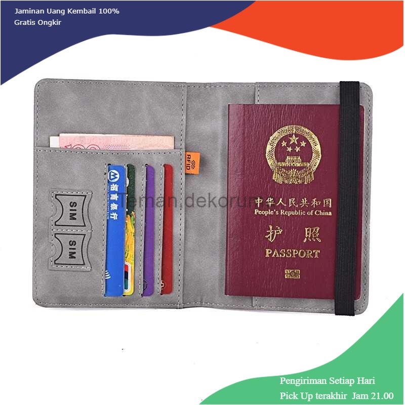 TD - RTG Andbana Dompet Paspor Cover Card Holder Travel Wallet RFID Blocking - YXY79