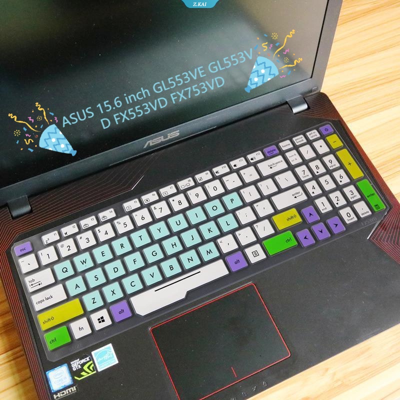 Film Pelindung Keyboard Laptop Model Silikon Bening Untuk ASUS 15.6 Inch GL553VE GL553VD FX553VD FX753VD Pelindung Keyboard Tahan Air [ZK]