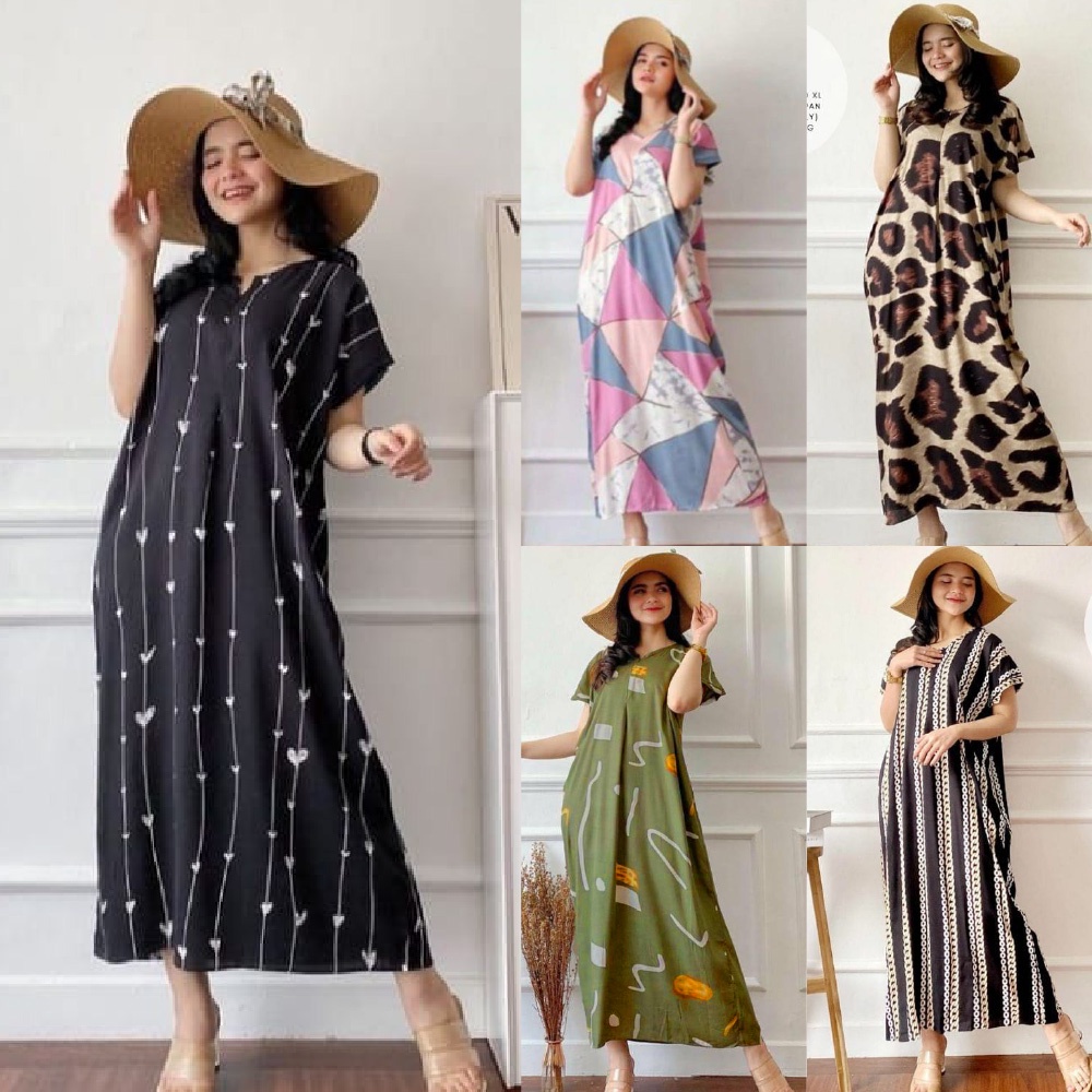 Pakaian Tidur Wanita Motif Piyama Terbaru Daster Viral Kekinian