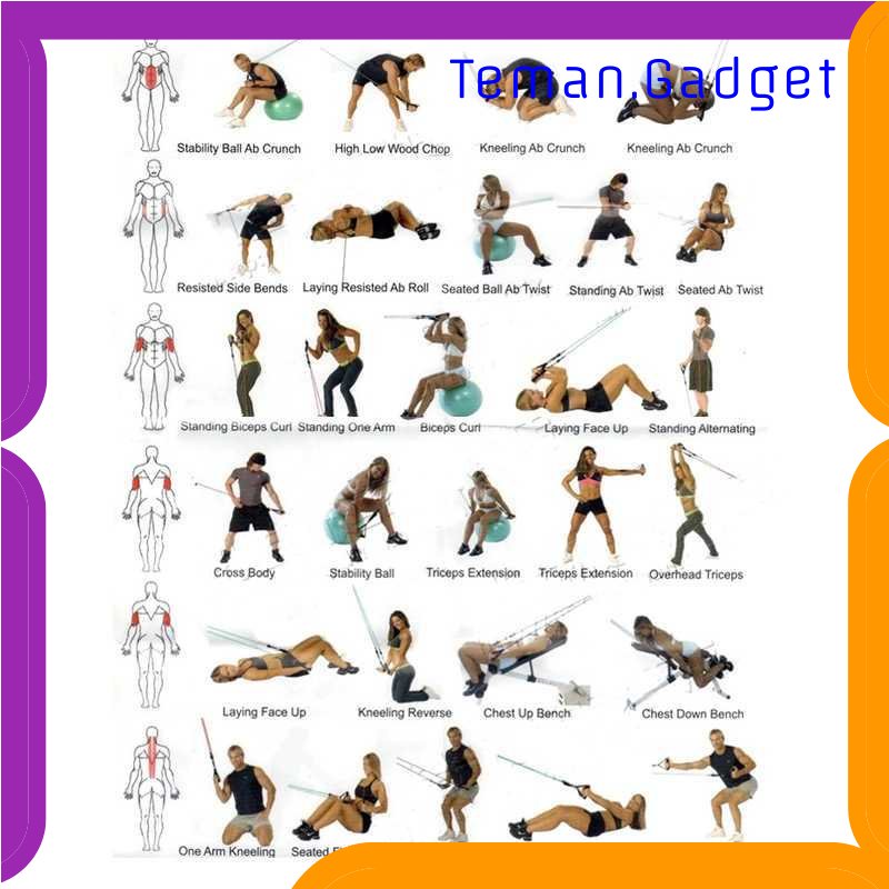 TG - OLR TaffSPORT Tali Stretching Pilates Tube Yoga You Can Do It 11 Set - R11