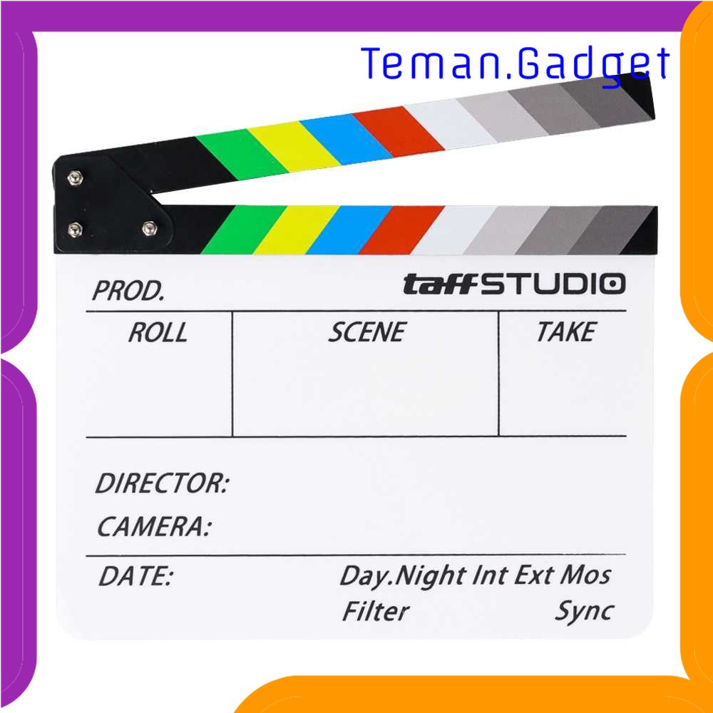 TG - KMP TaffSTUDIO Profesional Clapper Board Colorful Acrylic - TS-3EL