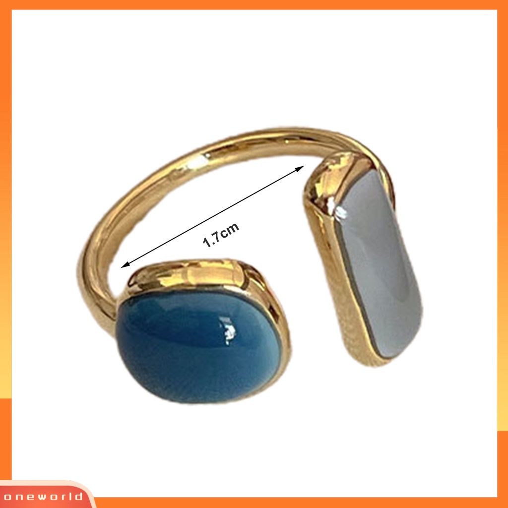 [EONE] Cincin Jari Pembukaan Adjustable Perhiasan Indah Anti Luntur Gaya Jepang Geometris Ring Untuk Pesta