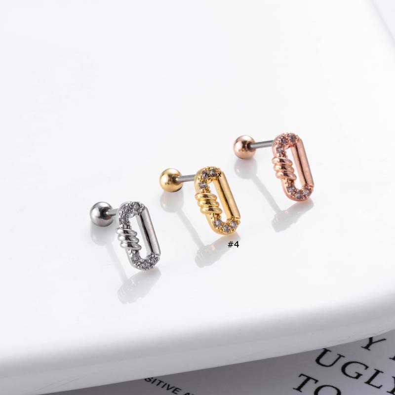 1biji Pin Capung Bentuk Tulang Rawan Tragus Anting Stud Helix Pinna Tindik Lobek 20Gauge Stailness Steel