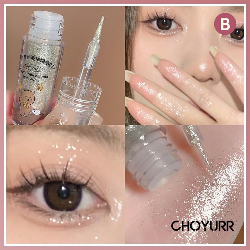 【COD】Flower Food Bear Lucu Liquid Chameleon Eyeshadow Giltter Tahan Lama Eyeshadow Cair Korean -CH