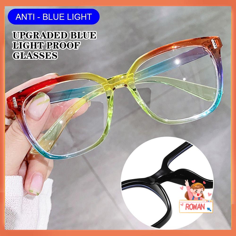 R-flower Square Glasses New Fashion Vision Care Gradient Oversized Kacamata Optik