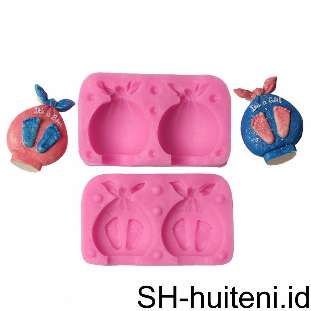 Kaki Cetak Kue Fondant Silikon Cetakan Bakery Coklat DIY Sugarcraft Cetakan Restoran Baking Dapur Gadget Aksesori