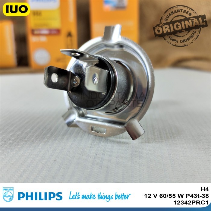 Bohlam Lampu Halogen Philips H4 12V 60/55W P43T