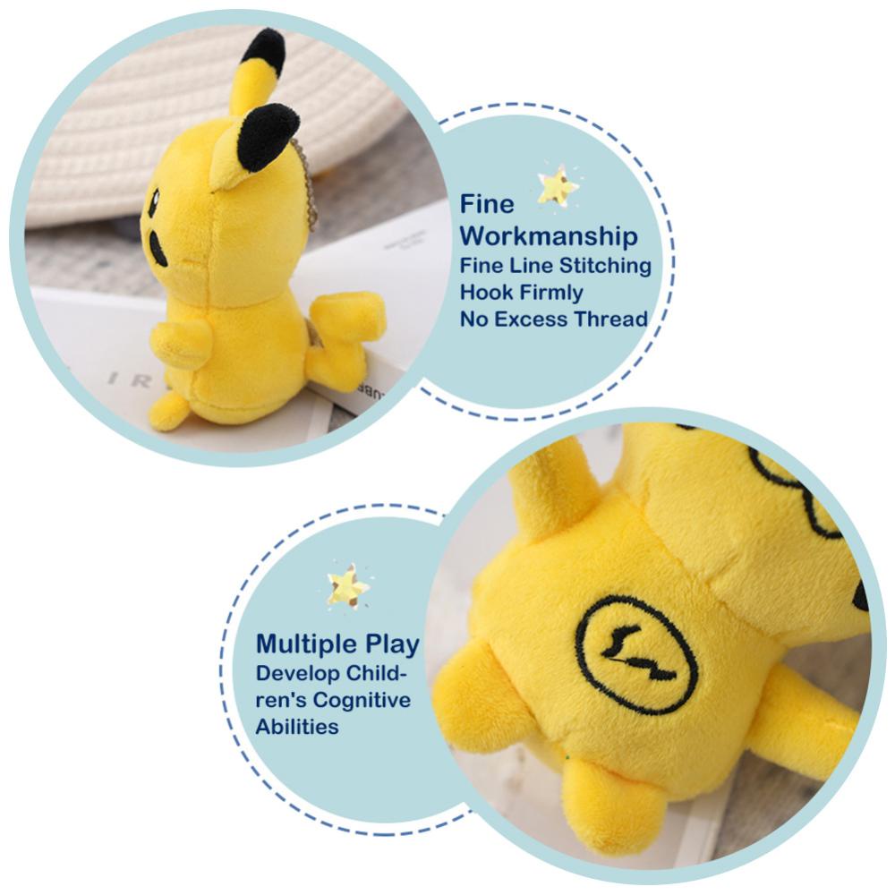 Timekey 1PC 13cm Lucu Pokémon Mainan Mewah Gantungan Kunci Indah Tas Ransel Liontin Pikachu Keyrings Dekorasi Gantungan Kunci Mainan Mewah U2Z6