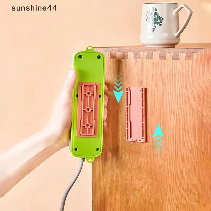 Sunshine Stop Kontak Tempel Dinding Holder Socket Plug Fixer Kabel Kawat Organizer Rak ID