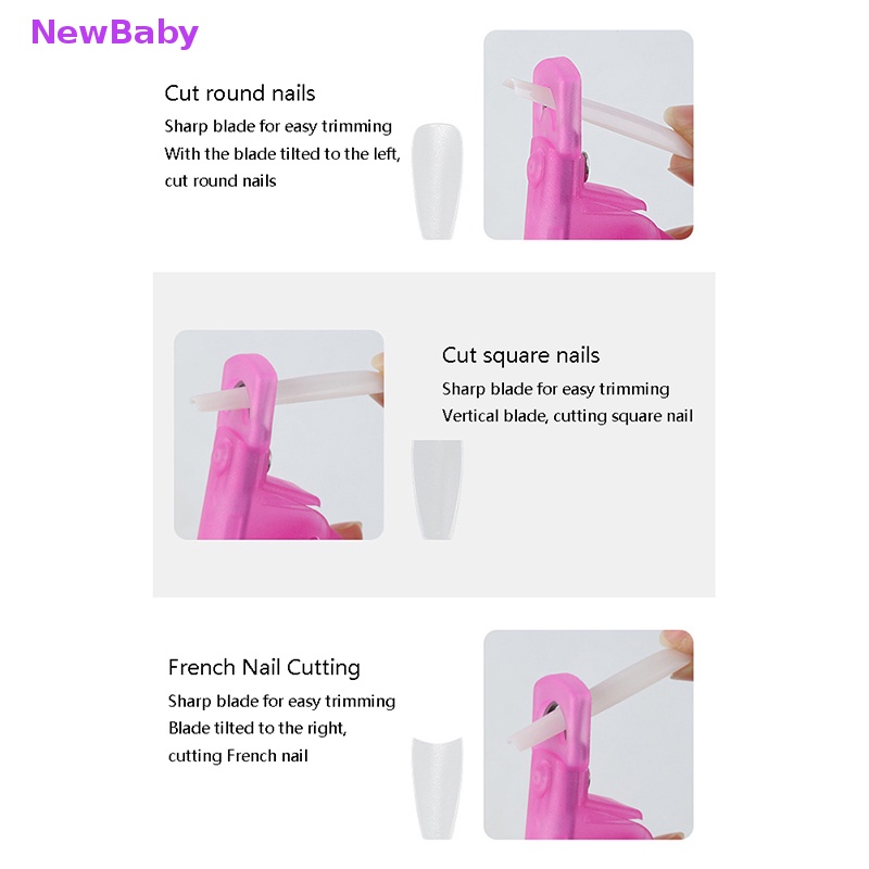 Newbaby 1PC Gunting Kuku Gunting Kuku Palsu U-Edge Manicure Tips Cutter Nail Art ID