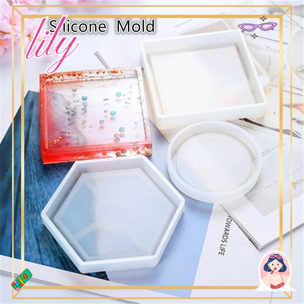 Lily Cetakan Silikon Dekorasi Epoxy Resin Bentuk Geometris Handmade Molds