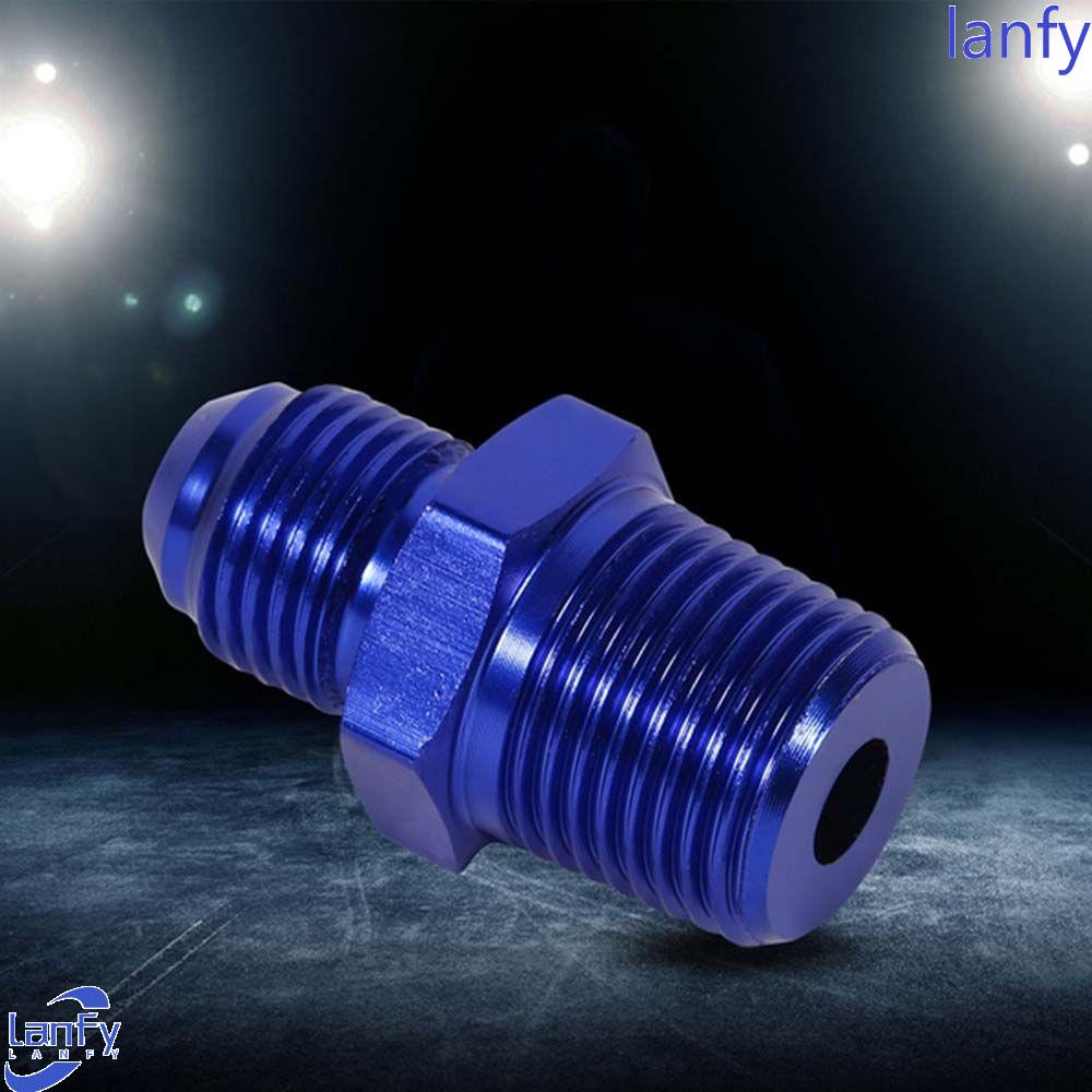 Lanfy Adaptor Lurus Aluminium Fast Flow AN6 AN8 AN4 1per8 NPT fitting Selang Otomatis Biru