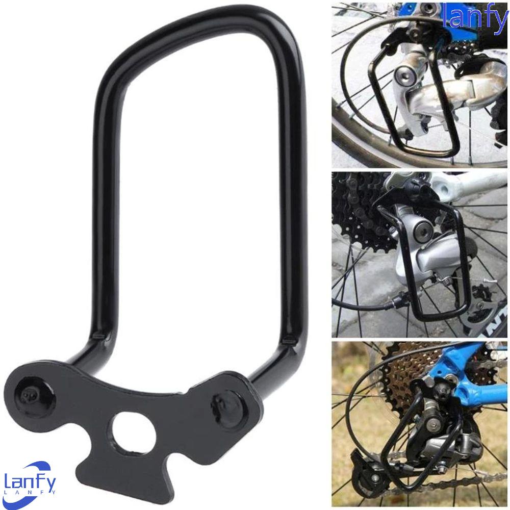 Lanfy Sepeda Derailleur Guard Outdoor Steel Sepeda Jalan Sepeda Gunung Hitam Pelindung Gigi Belakang