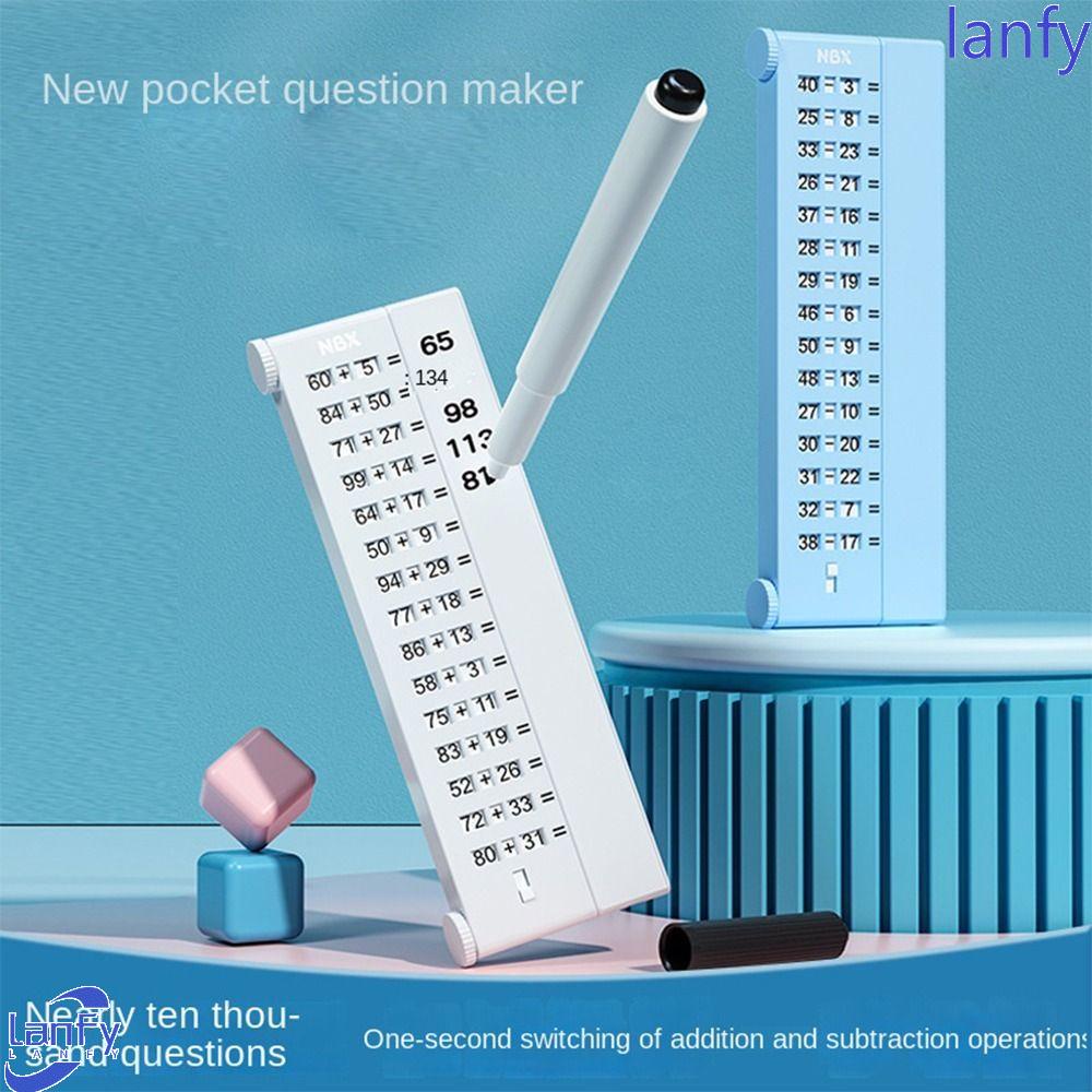 Lanfy Math Scroll Questioner Reusable Preschool Number Rolling Alat Tulis Siswa Penambahan Pengurangan Matematika Latihan Math Practice Roller